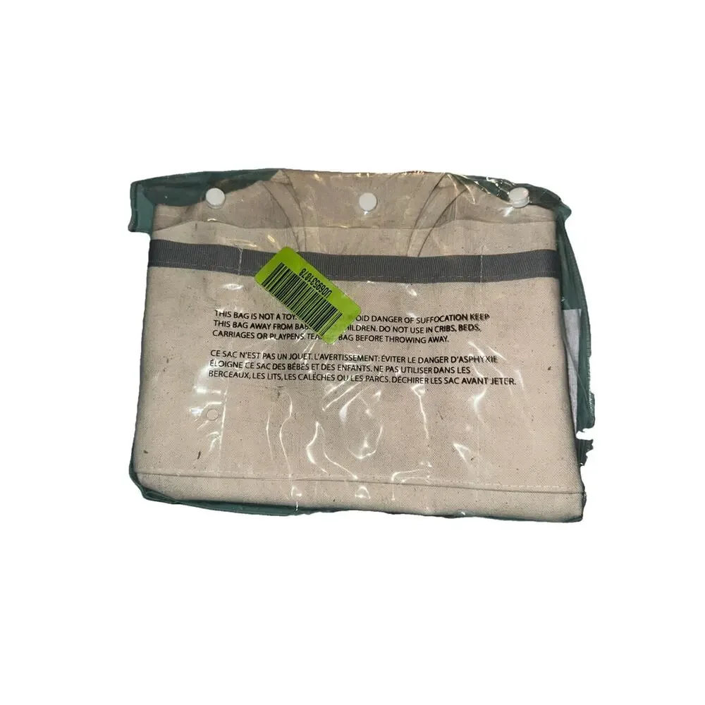 NEW 3 Sprouts Storage Caddy Beaver Baby Nursery Tote Bag Canvas Diaper Storage